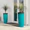 Glitzhome® Oversized Gradient Faux Ceramic Tall Plastic Planters, 2ct.